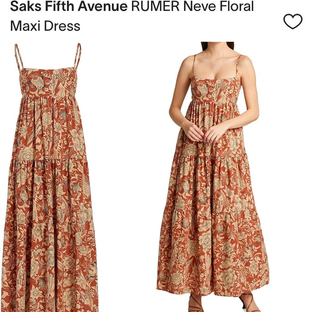 SAKS FIFTH AVENUE X RUMER THE LABEL NWT: Black Neve Black & Gold Maxi Dress